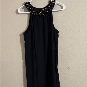 Lilly Pulitzer Black Dress with Beaded Neckline Cruise Vacation Summer Resort